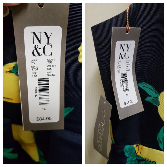 NWT Felicity Lemon Print Eva Mendes Dress - Picture 3 of 5